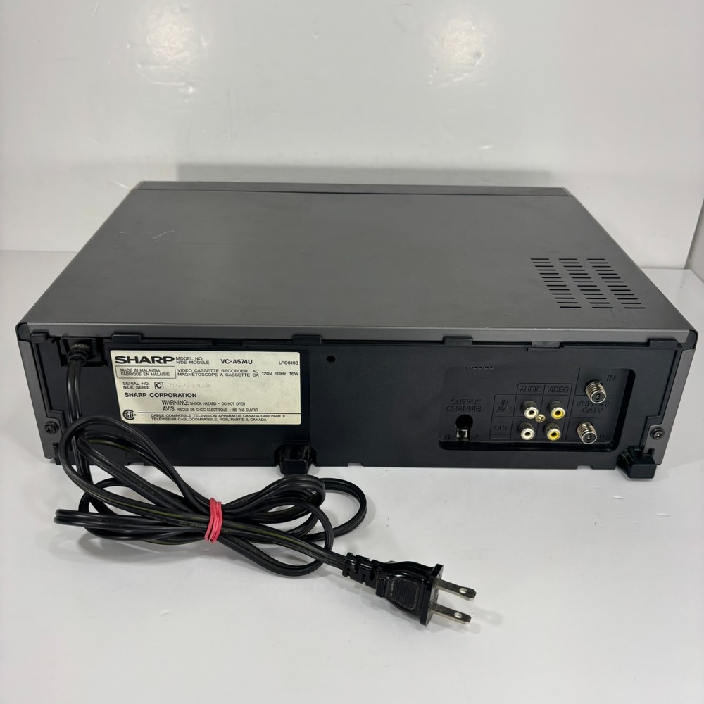 Sharp VC-A574U 4 Head VHS VCR Player Recorder Tested Works w/ Remote, Cables - Picture 8 of 12